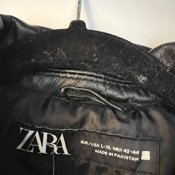 Zara genuine leather jacket NWOT - Picture 6 of 6